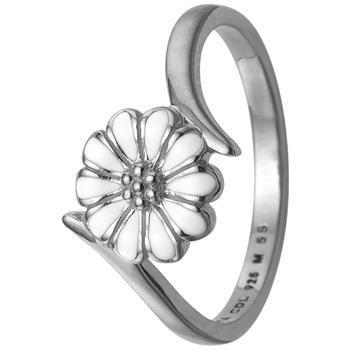 Christina Collect Sterling Silver Marguerite Power 9mm Marguerite Ring with a Little Twist, Ring Sizes from 49-61
